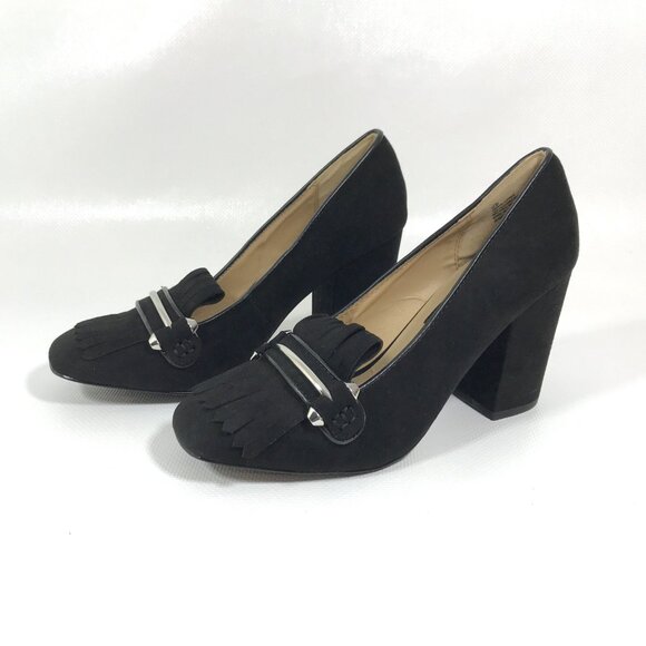 David Aaron Closed Toe Pumps Black Sz 7.5 - Picture 1 of 9